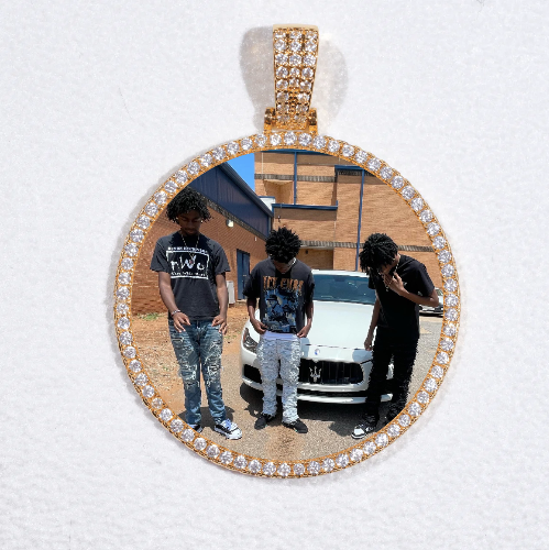 MEDIUM 3D CIRCLE CUSTOM PICTURE PENDANT
