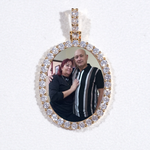 3D Oval Custom Picture Pendant