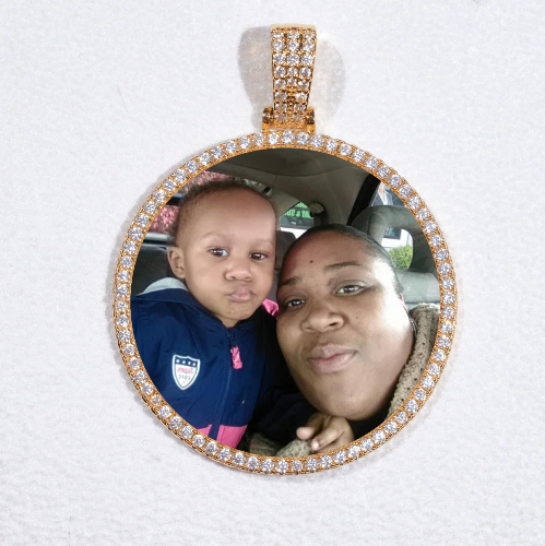MEDIUM 3D CIRCLE CUSTOM PICTURE PENDANT