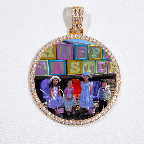 MEDIUM 3D CIRCLE CUSTOM PICTURE PENDANT