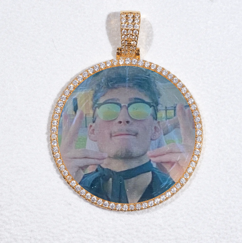 MEDIUM 3D CIRCLE CUSTOM PICTURE PENDANT