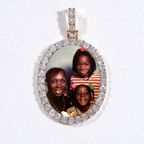 3D Oval Custom Picture Pendant