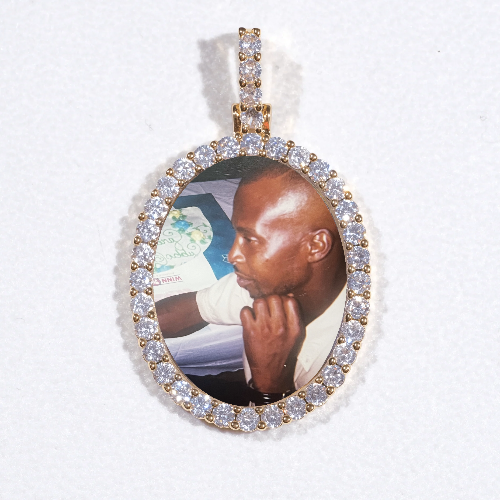 3D Oval Custom Picture Pendant