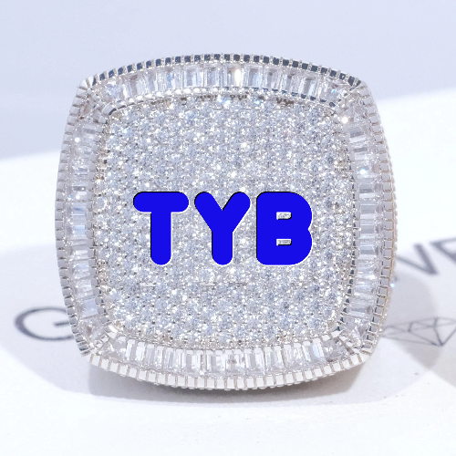 CUSTOM LETTER 3D ICED RING
