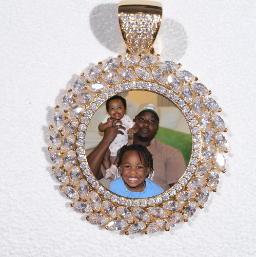 Large 3D Wheat Ear Custom Picture Pendant
