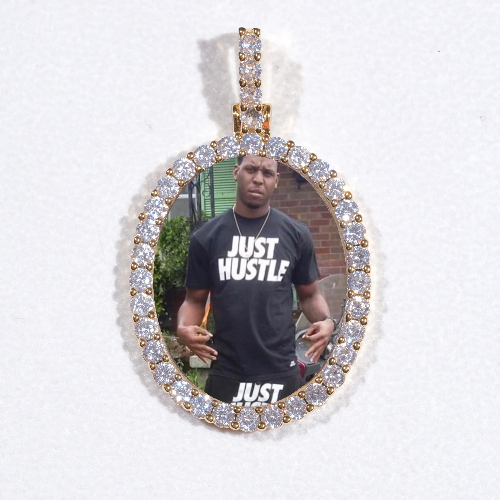 3D Oval Custom Picture Pendant