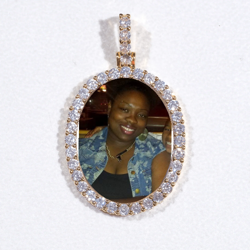 3D Oval Custom Picture Pendant
