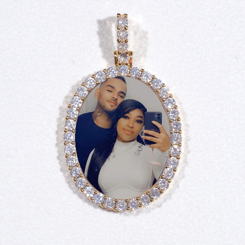 3D Oval Custom Picture Pendant