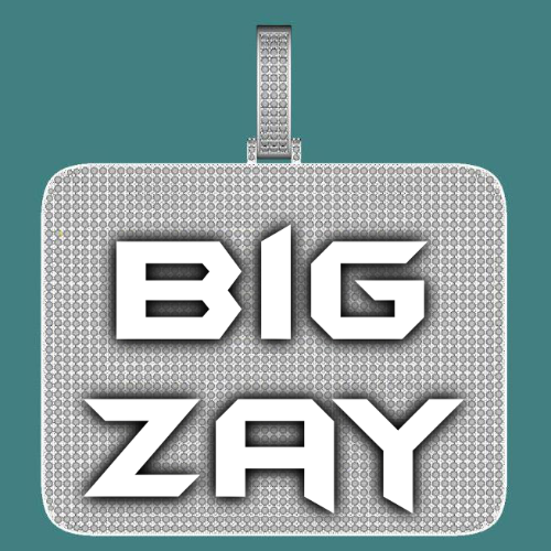 CUSTOM LETTER NECKLACE 3D BIG SQUARE