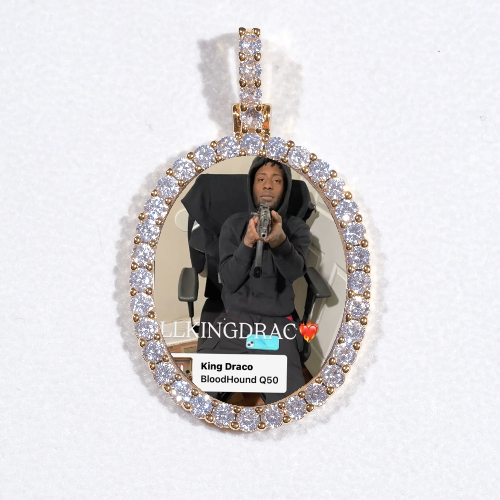 3D Oval Custom Picture Pendant