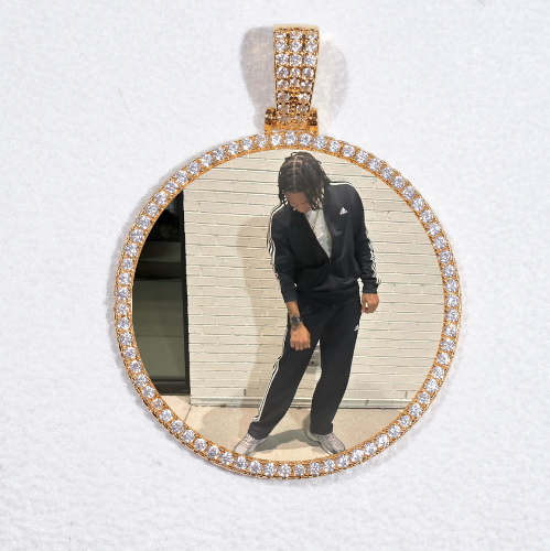 MEDIUM 3D CIRCLE CUSTOM PICTURE PENDANT
