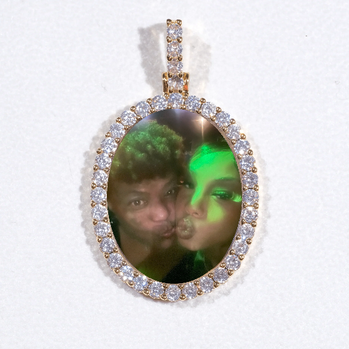 3D Oval Custom Picture Pendant