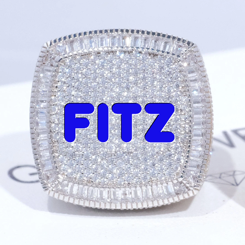 CUSTOM LETTER 3D ICED RING