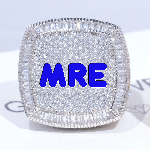 CUSTOM LETTER 3D ICED RING