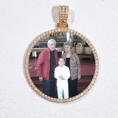 MEDIUM 3D CIRCLE CUSTOM PICTURE PENDANT