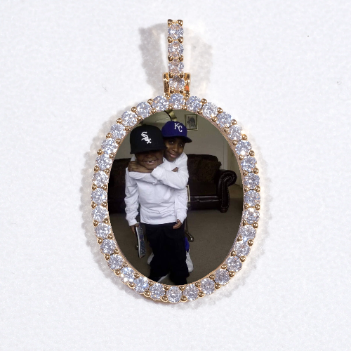 3D Oval Custom Picture Pendant