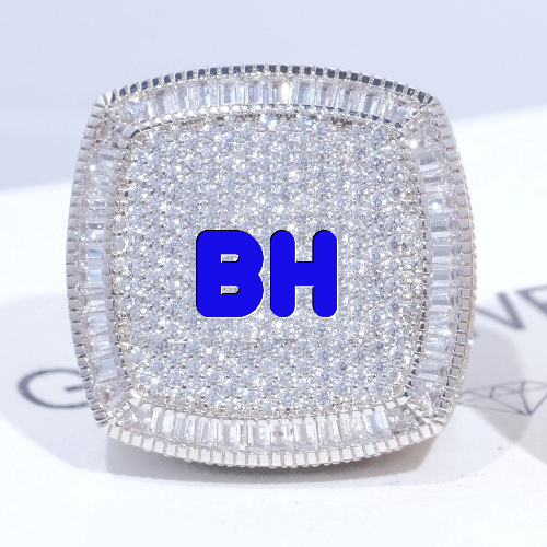 CUSTOM LETTER 3D ICED RING