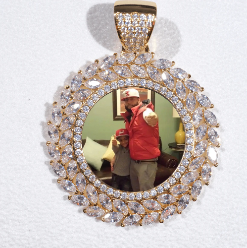 Large 3D Wheat Ear Custom Picture Pendant