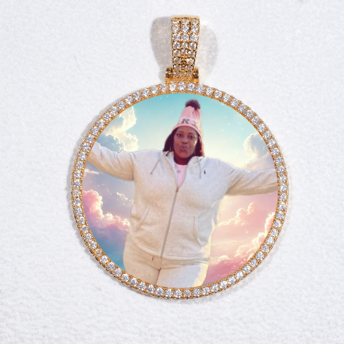 MEDIUM 3D CIRCLE CUSTOM PICTURE PENDANT