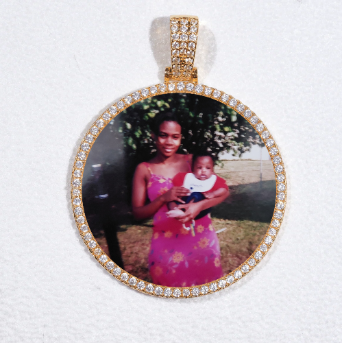 MEDIUM 3D CIRCLE CUSTOM PICTURE PENDANT