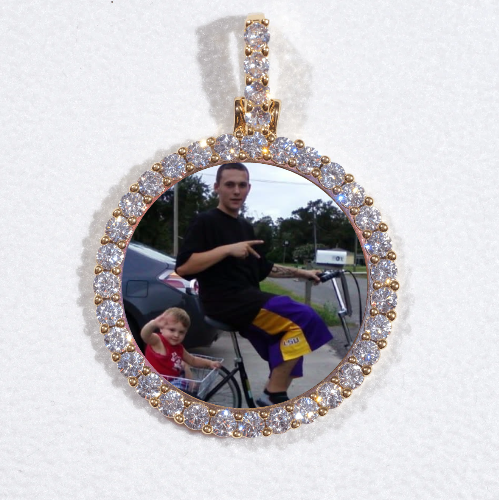 3D CIRCLE CUSTOM PICTURE PENDANT SMALL SIZE