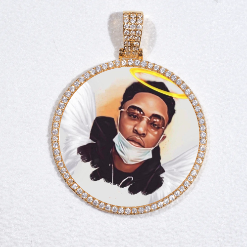 MEDIUM 3D CIRCLE CUSTOM PICTURE PENDANT