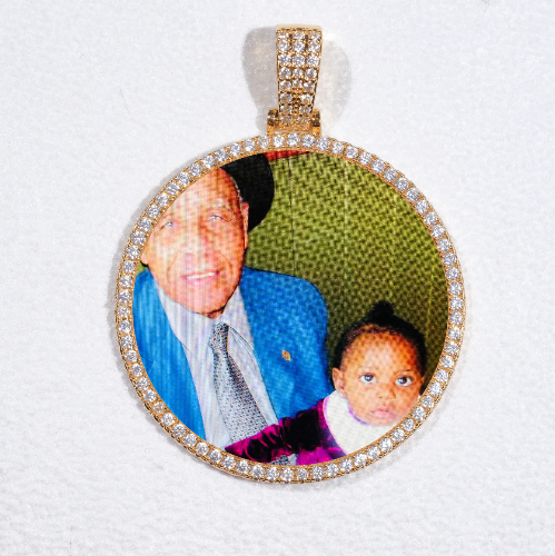 MEDIUM 3D CIRCLE CUSTOM PICTURE PENDANT