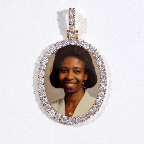 3D Oval Custom Picture Pendant