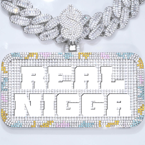 CUSTOM LETTER NECKLACE 3D COLORFUL SQUARE