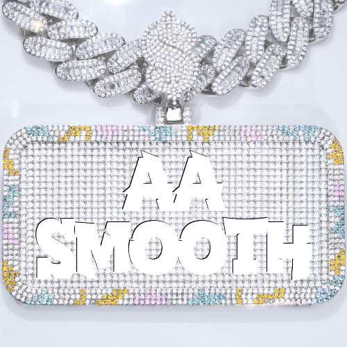 CUSTOM LETTER NECKLACE 3D COLORFUL SQUARE