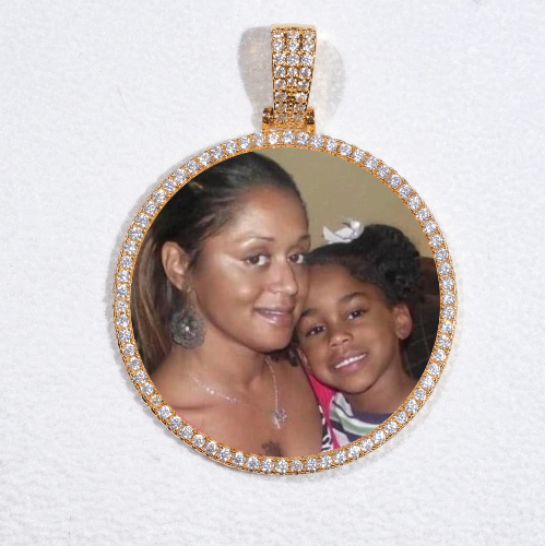MEDIUM 3D CIRCLE CUSTOM PICTURE PENDANT