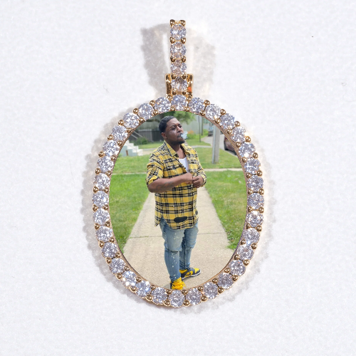 3D Oval Custom Picture Pendant