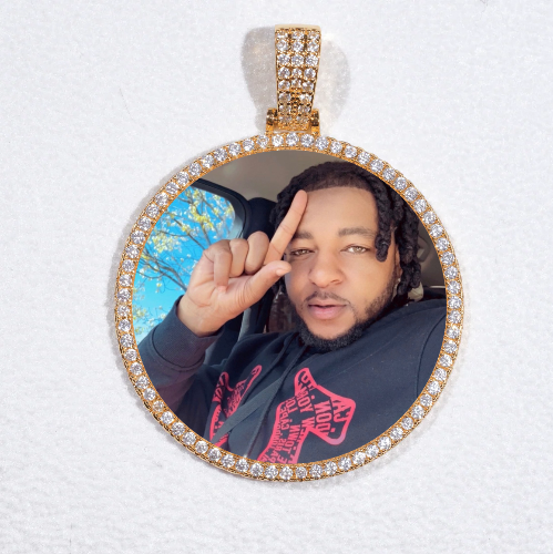 MEDIUM 3D CIRCLE CUSTOM PICTURE PENDANT