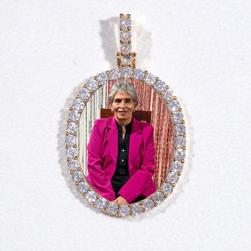 3D Oval Custom Picture Pendant