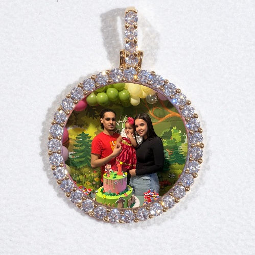 3D CIRCLE CUSTOM PICTURE PENDANT SMALL SIZE