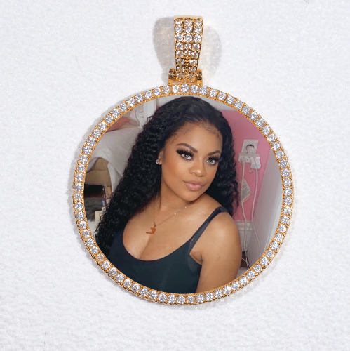 MEDIUM 3D CIRCLE CUSTOM PICTURE PENDANT