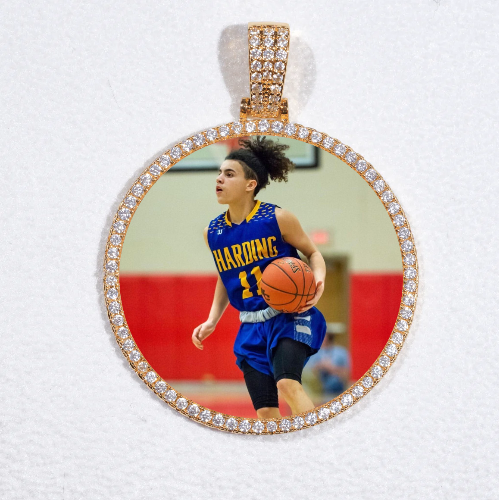 MEDIUM 3D CIRCLE CUSTOM PICTURE PENDANT