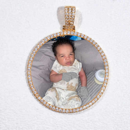 MEDIUM 3D CIRCLE CUSTOM PICTURE PENDANT