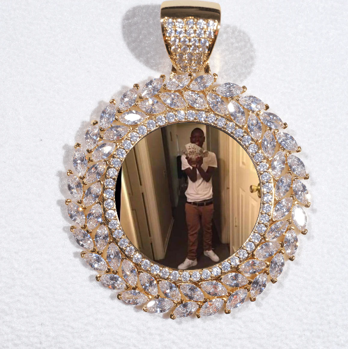 Large 3D Wheat Ear Custom Picture Pendant