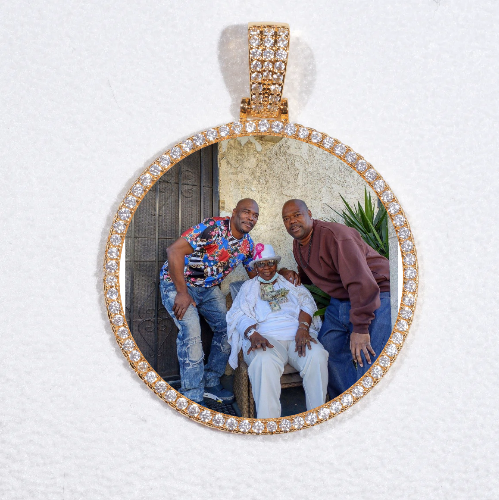 MEDIUM 3D CIRCLE CUSTOM PICTURE PENDANT