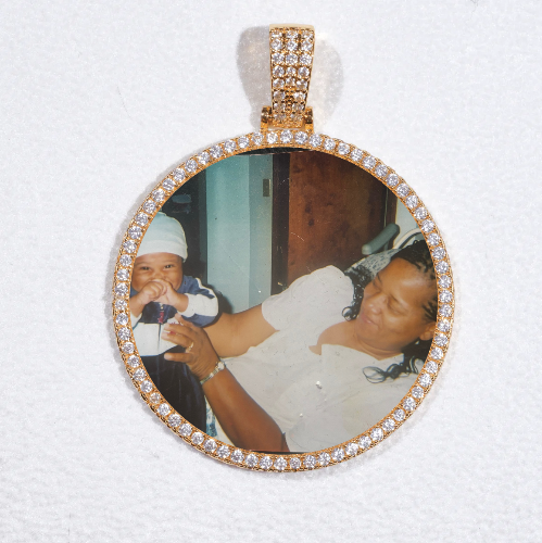 MEDIUM 3D CIRCLE CUSTOM PICTURE PENDANT