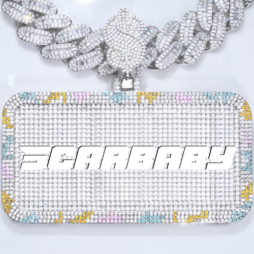 CUSTOM LETTER NECKLACE 3D COLORFUL SQUARE
