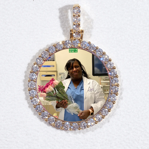 3D CIRCLE CUSTOM PICTURE PENDANT SMALL SIZE