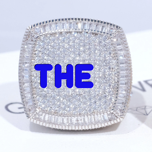 CUSTOM LETTER 3D ICED RING