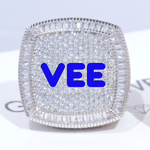 CUSTOM LETTER 3D ICED RING
