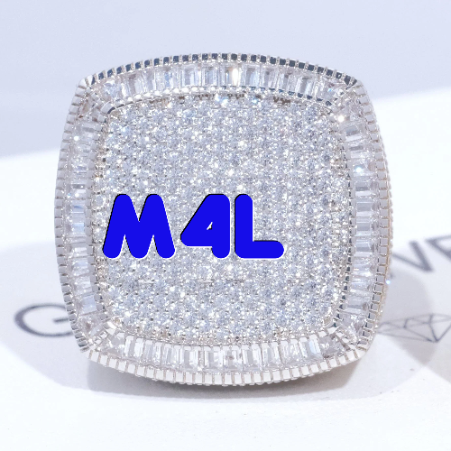 CUSTOM LETTER 3D ICED RING