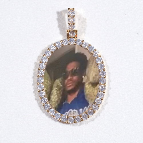 3D Oval Custom Picture Pendant
