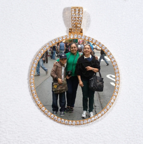 MEDIUM 3D CIRCLE CUSTOM PICTURE PENDANT