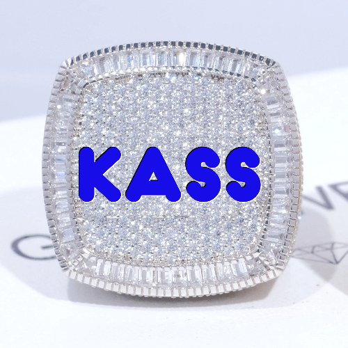 CUSTOM LETTER 3D ICED RING