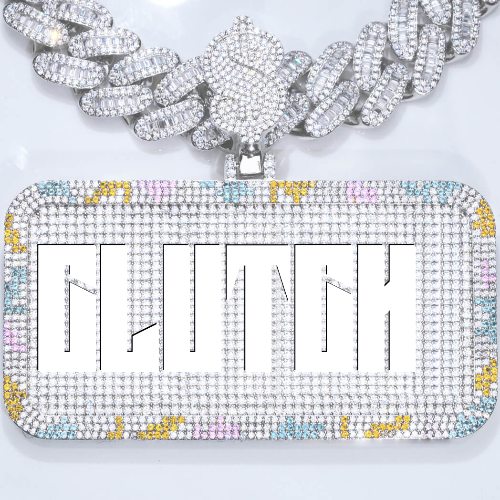 CUSTOM LETTER NECKLACE 3D COLORFUL SQUARE